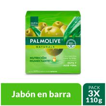Jabón PALMOLIVE oliva y aloe vera 3 unds x110 g c/u