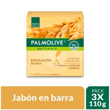 Jabón PALMOLIVE avena y azúcar morena 3 unds x110 g c/u