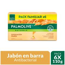 Jabón PALMOLIVE avena y azúcar morena 6 unds x110 g c/u