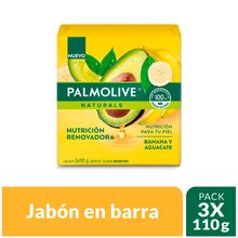Jabón PALMOLIVE banano y aguacate 3 unds x110 g c/u