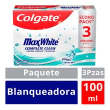 Crema dental COLGATE max white 3 unds x100 ml