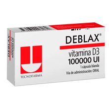 Deblax (vitamina d3) TECNOFARMA 100.000ui x1 cápsula