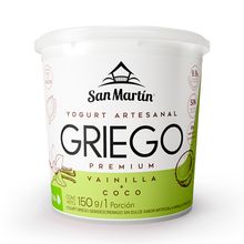 Yogurt griego SAN MARTÍN vainilla coco x150 g