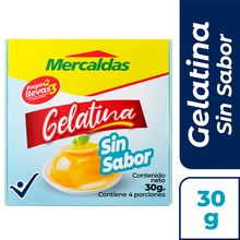 Gelatina MERCALDAS sin sabor x30 g 2x3