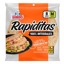 Tortillas BIMBO integral 8 unds x250 g