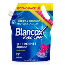 Detergente líquido BLANCOX ropa color doy pack x1800 ml