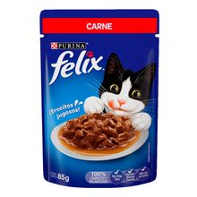 Alimento gato FELIX húmedo sabor carne x85 g