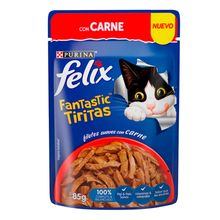 Alimento para gato FELIX fantastic tiritas carne x85 g