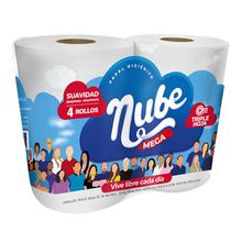 Papel higiénico NUBE 4 rollos x120 metros