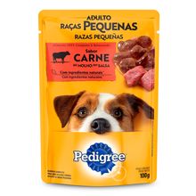 Alimento para perro PEDIGREE adulto razas pequeñas sabor carne en salsa x100 g
