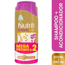 Shampoo NUTRIT keratinmax x600 ml + Acondicionador x550 ml precio especial