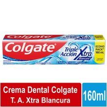 Crema dental COLGATE triple accion White x160 ml