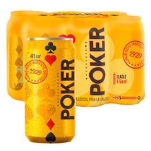 Cerveza POKER 6 unds x473 ml c/u