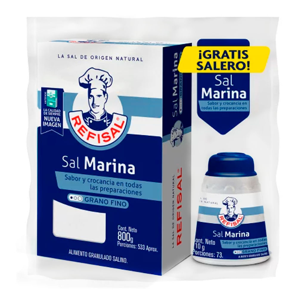 Comprar Sal Refisal Marina Refinada 800Gr