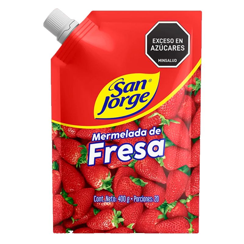 Mermelada de Fresa San Jorge® doy pack de 400 g - Levapan - Colombia