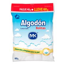 Algodon MK pomos pague 40 g lleve 60 g