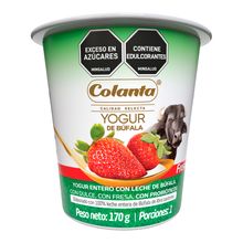 Yogurt COLANTA de bufala cuchareable fresa x170 g