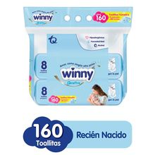 Toallitas húmedas WINNY sensitive recién nacido x160 unds