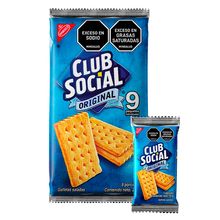 Galletas CLUB SOCIAL original 9 unds x24 g c/u