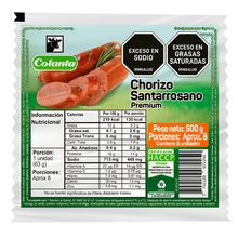 Chorizo COLANTA santarosano x500 g