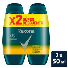Desodorante REXONA v8 roll-on2 unds x50 ml c/u