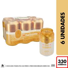 Cerveza CLUB COLOMBIA 6 unds x330 ml c/u