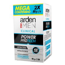 Desodorante ARDEN FOR MEN clinical 2 unds x80 g c/u precio especial