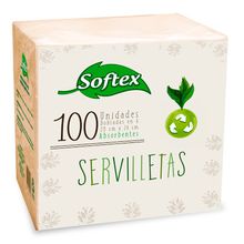 Servilleta SOFTEX natural 100 unds
