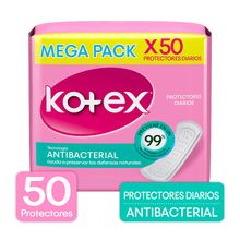 Protectores KOTEX dia antibacterial x50 unds