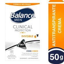 Desodorante BALANCE clinical hombre invisible x50 g