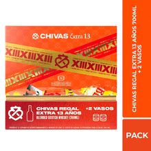 Whisky CHIVAS 13 años 700ml +2 vasos