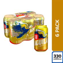 Cerveza AGUILA light 6 unds x330 ml c/u