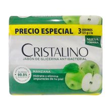 Jabón CRISTALINO manzana 3 unds x125 g c/u