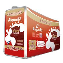 Leche ALQUERIA entera súper cremosa 6 unds x1000 ml  c/u