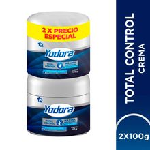 Desodorante YODORA men total control crema 2 unds x100 g c/u Precio especial