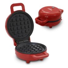 Mini Wafflera Home Elements 350W Roja