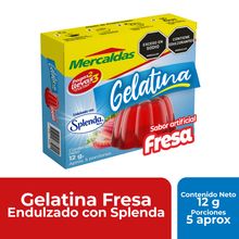 Gelatina MERCALDAS light fresa 2x3