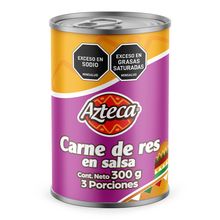 Carne de res AZTECA desmechada en salsa x300 g