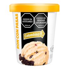 Helado COLOMBINA ron con pasas x300 g