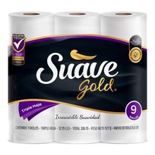 Papel higiénico SUAVE GOLD 9 rollos x288 metros