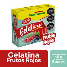 Gelatina MERCALDAS frutos rojos x40 g 2x3