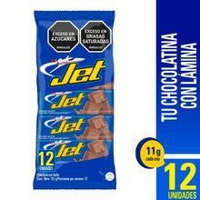 Chocolatina JET leche 12 unds x11 g c/u