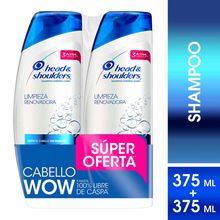 Shampoo HEAD & SHOULDERS limpieza renovadora 2 unds x375 ml c/u