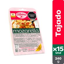 Queso ALPINA mozarella 15 unds x240 g