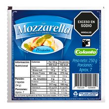 Queso COLANTA mozzarella tajado x250 g