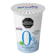 Yogurt NORMANDY 0% light deslactosado natural x180 g