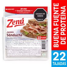 Jamón ZENÚ sanduche x450 g