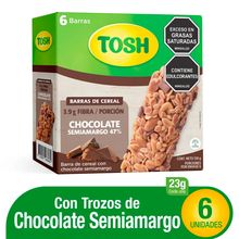 Barra cereal TOSH chocolate 6 unds x23 g c/u