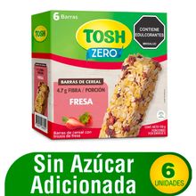 Barra cereal TOSH fresa sin azúcar 6 unds x23 g