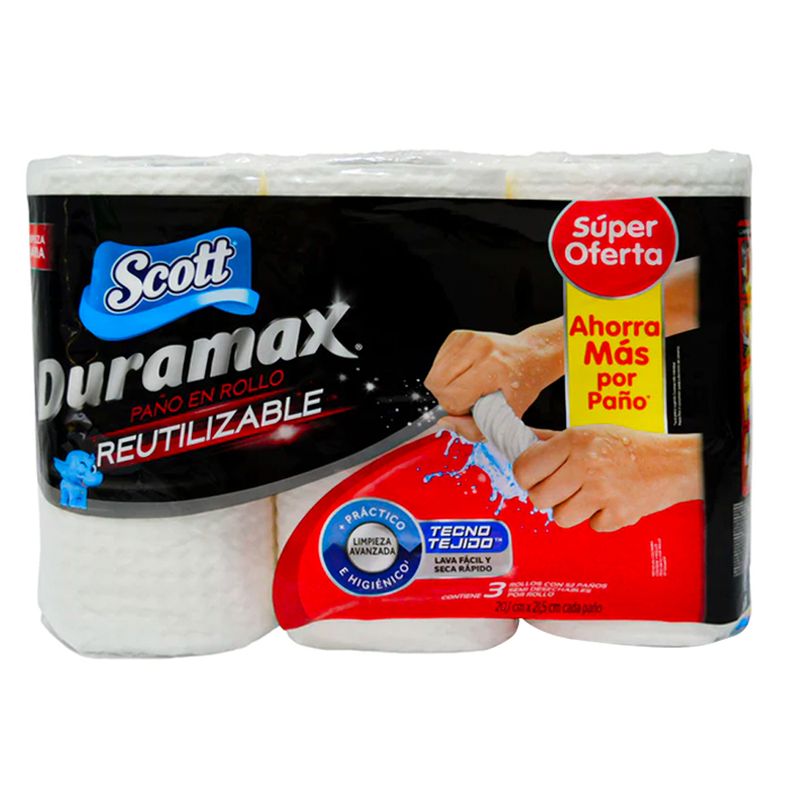 Toallas Cocina Scott Duramax 3 Unidades 52 Hojas